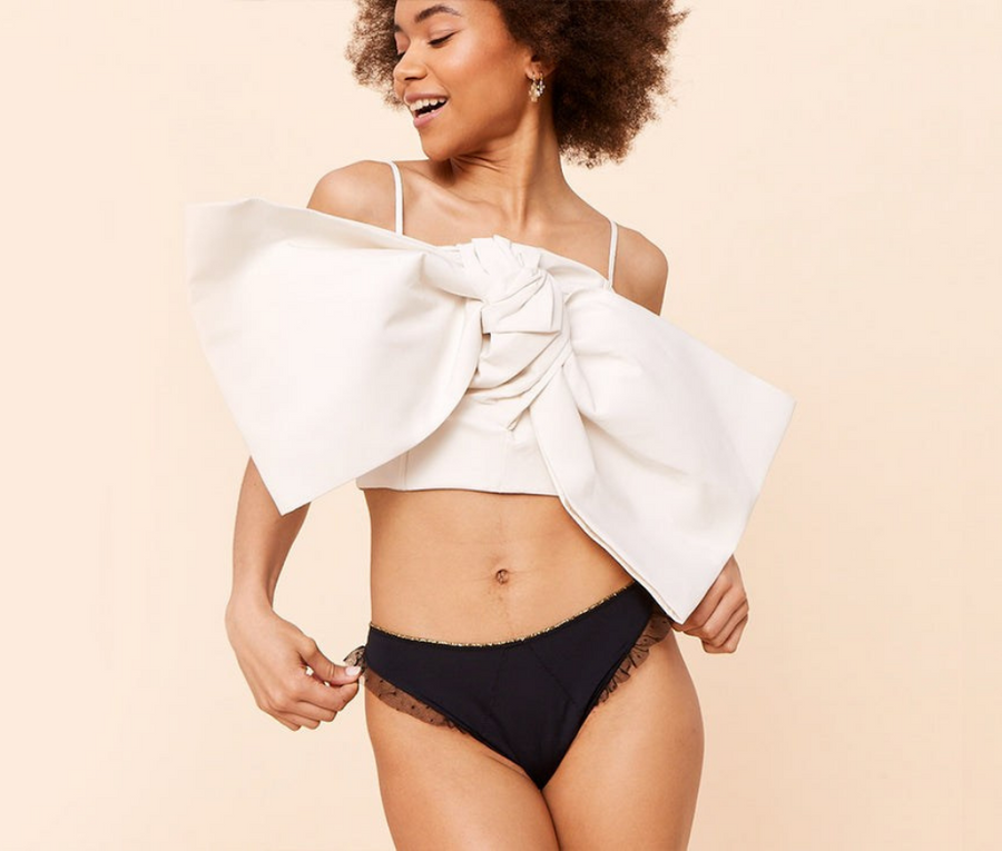 Mannequin culotte rose noir + haut blanc 1 sisters republic